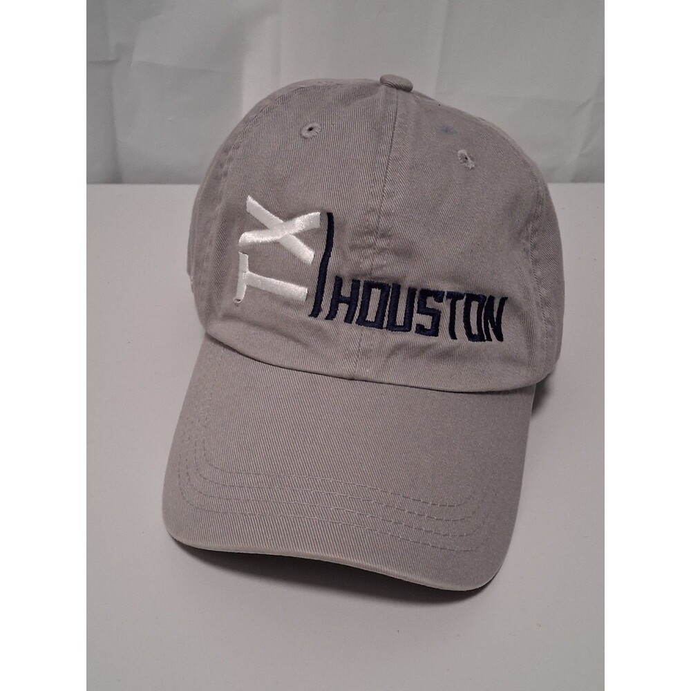 Houston Texas Baseball Cap Hat Gray Strap back Embroidered TX Souvenir Unisex